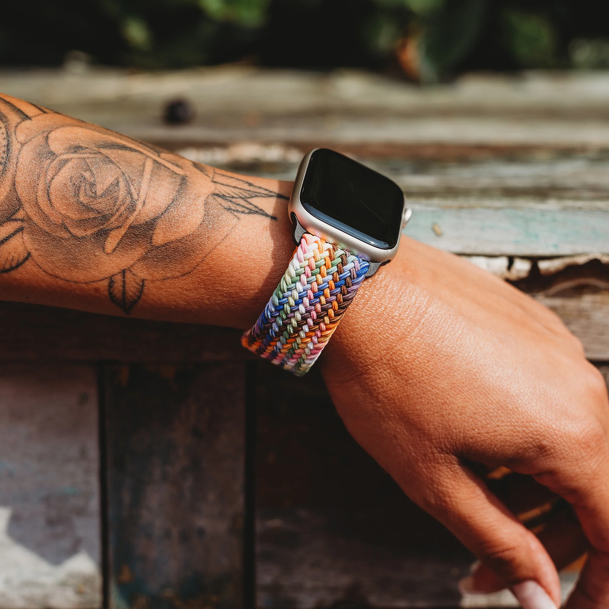arktisband Geflochtenes Apple Watch Armband "Casual" Rainbow Edition - Image 38
