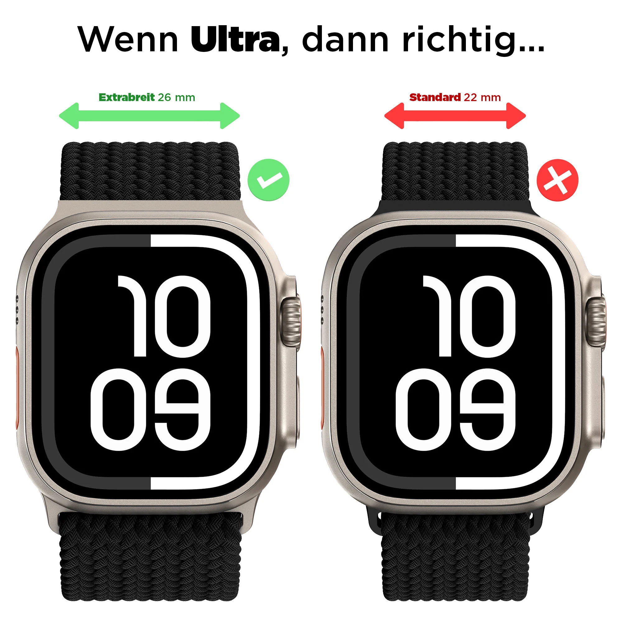 arktisband Geflochtenes Apple Watch Ultra Armband "Casual" mit Magnetverschluss - Image 12