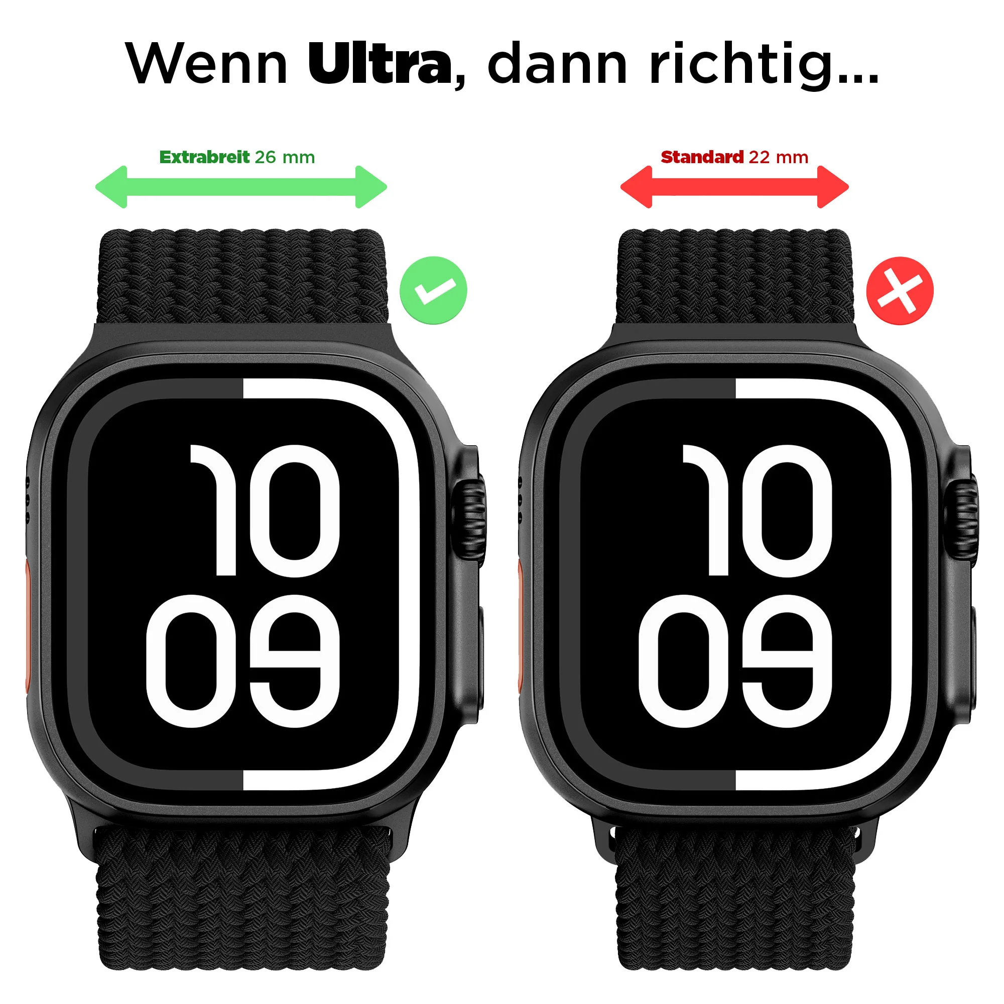 arktisband Geflochtenes Apple Watch Ultra Armband "Casual" mit Magnetverschluss - Image 16