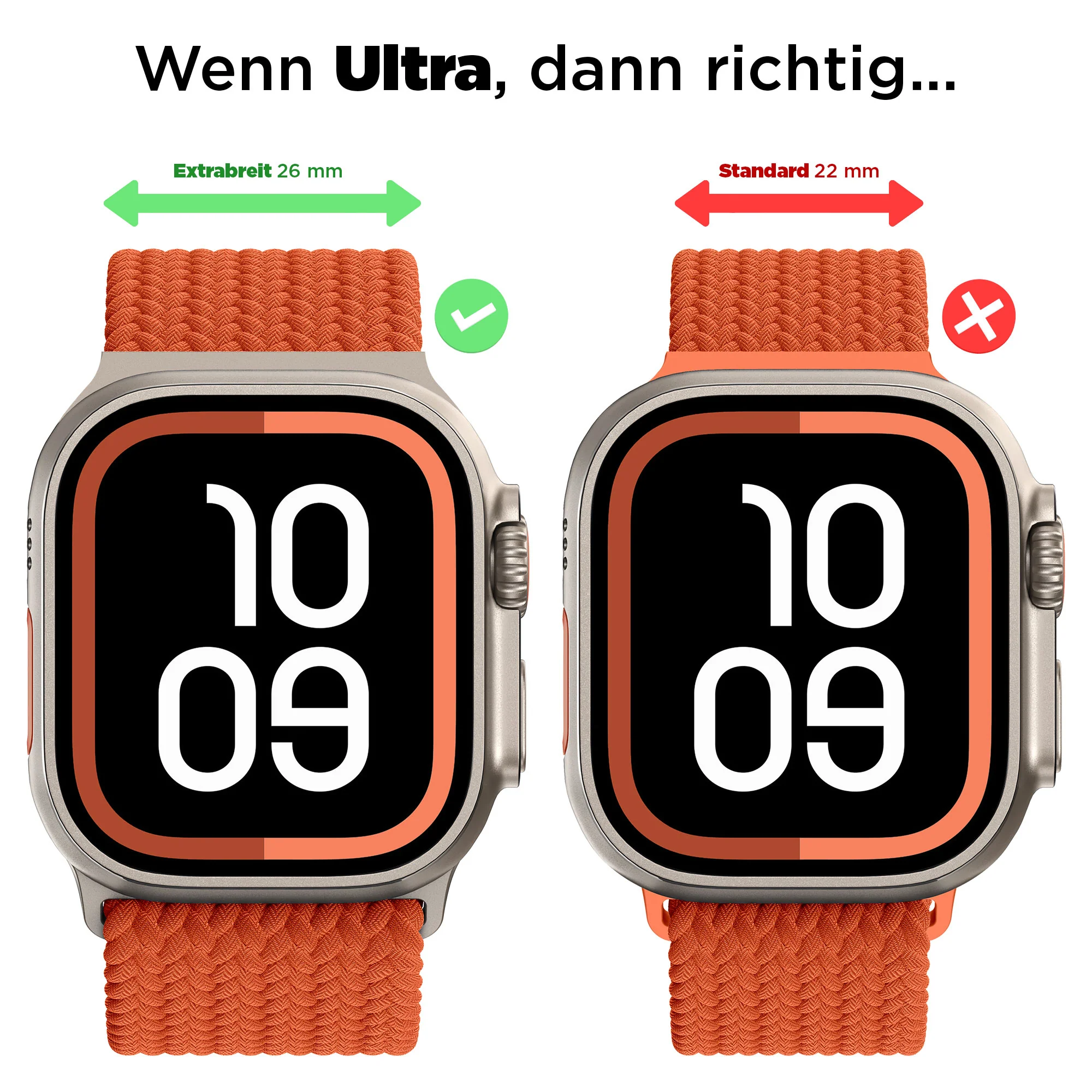 arktisband Geflochtenes Apple Watch Ultra Armband "Casual" mit Magnetverschluss - Image 20