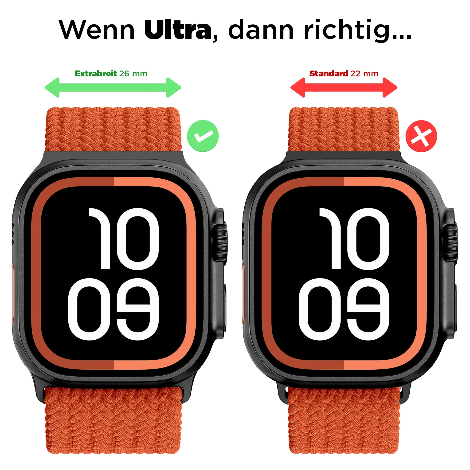 arktisband Geflochtenes Apple Watch Ultra Armband "Casual" mit Magnetverschluss - Image 24