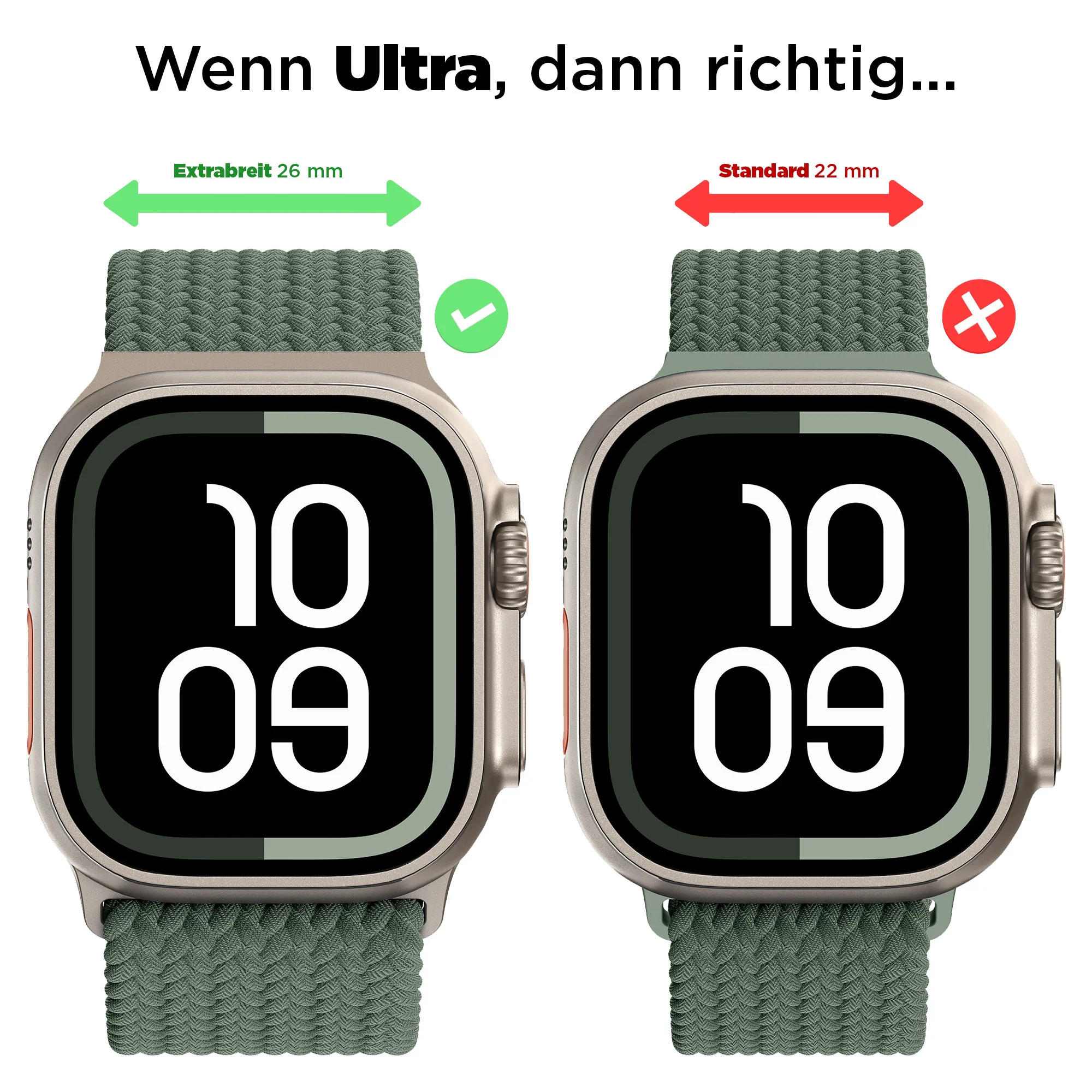 arktisband Geflochtenes Apple Watch Ultra Armband "Casual" mit Magnetverschluss - Image 28