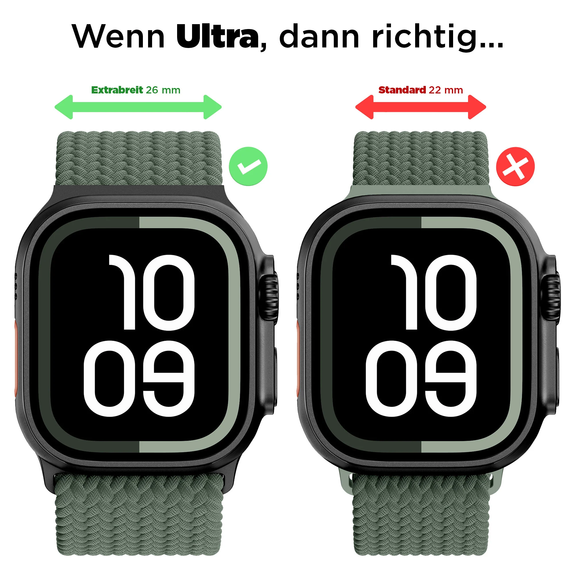 arktisband Geflochtenes Apple Watch Ultra Armband "Casual" mit Magnetverschluss - Image 32