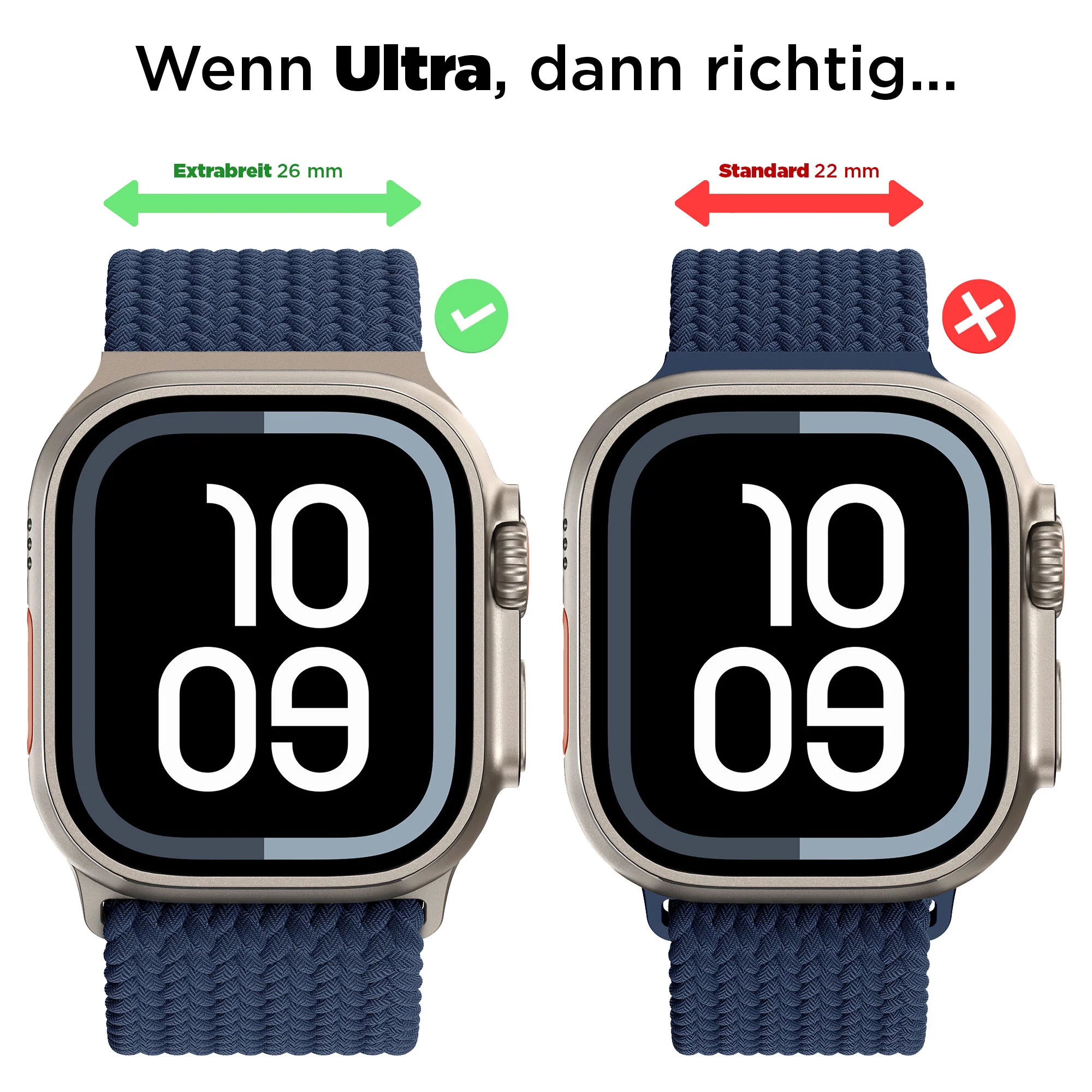 arktisband Geflochtenes Apple Watch Ultra Armband "Casual" mit Magnetverschluss - Image 36