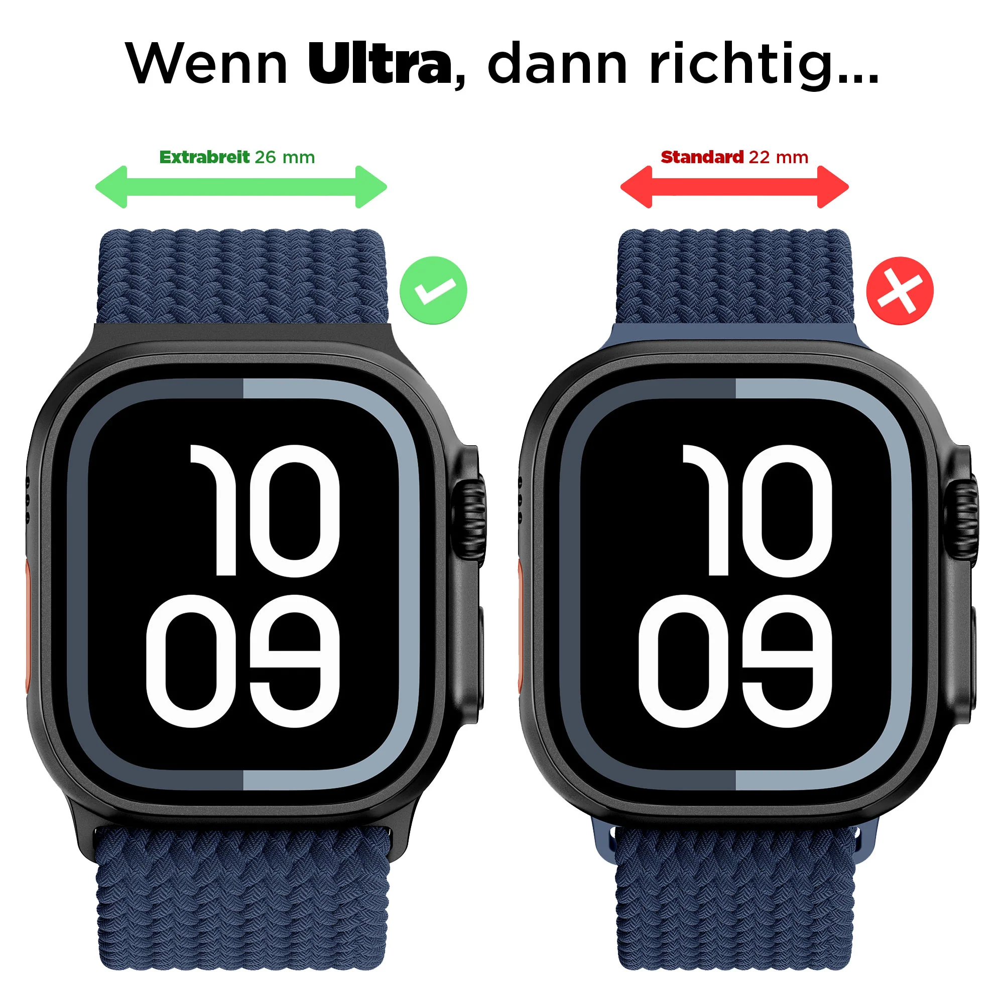 arktisband Geflochtenes Apple Watch Ultra Armband "Casual" mit Magnetverschluss - Image 40