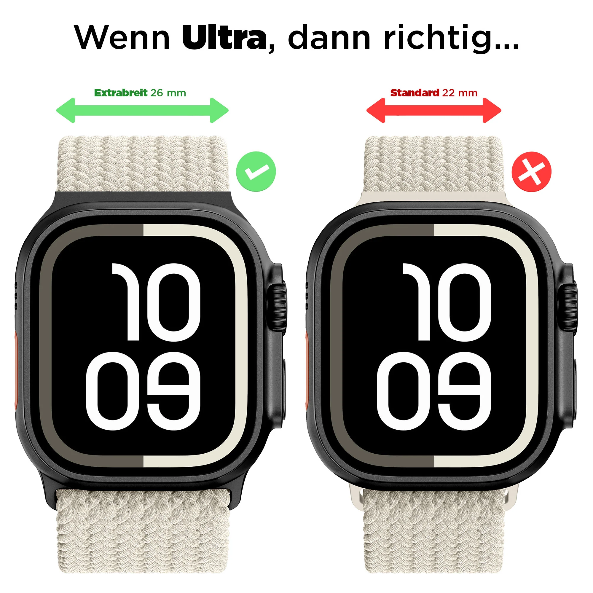 arktisband Geflochtenes Apple Watch Ultra Armband "Casual" mit Magnetverschluss - Image 8