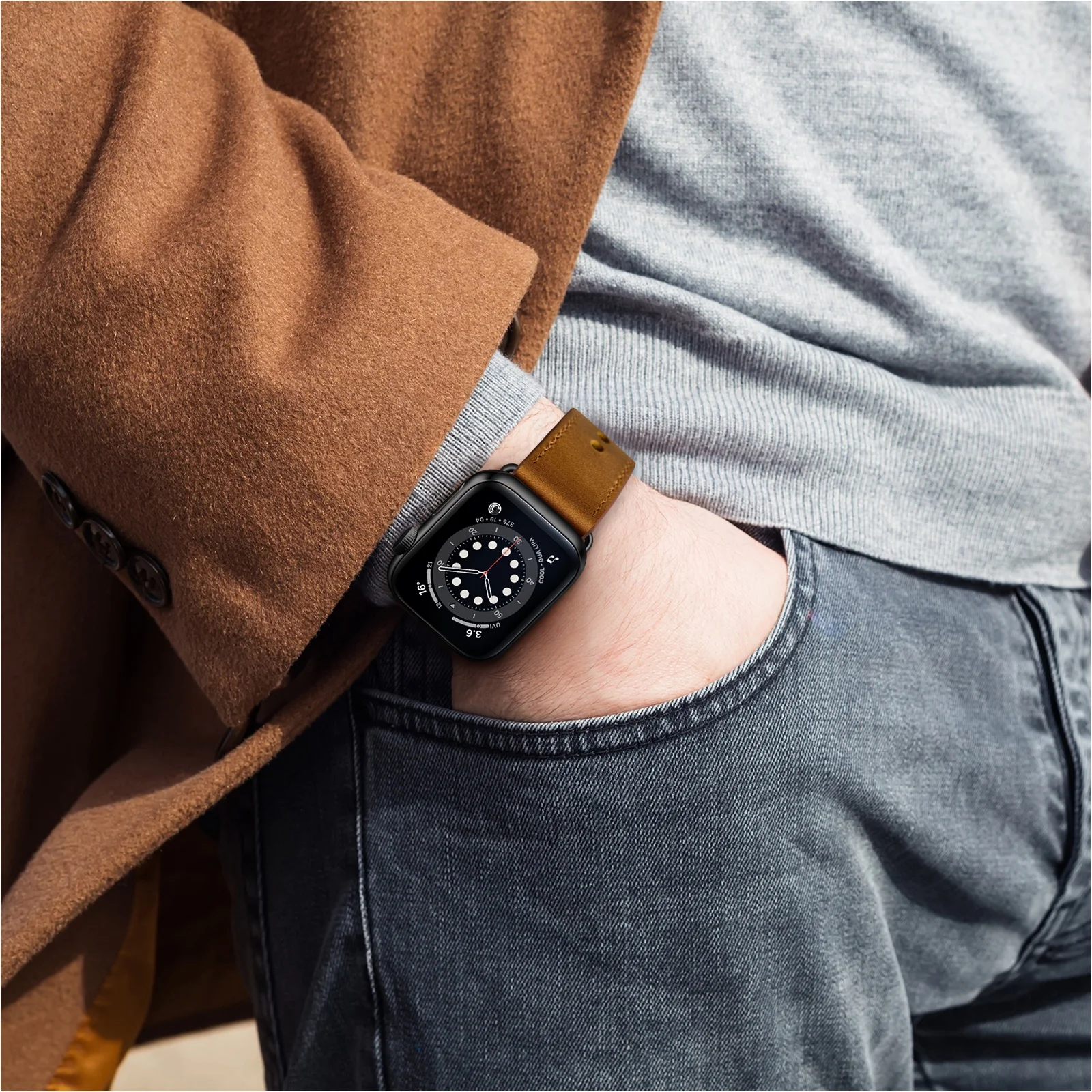 arktisband Vintage Apple Watch Lederarmband - Image 4