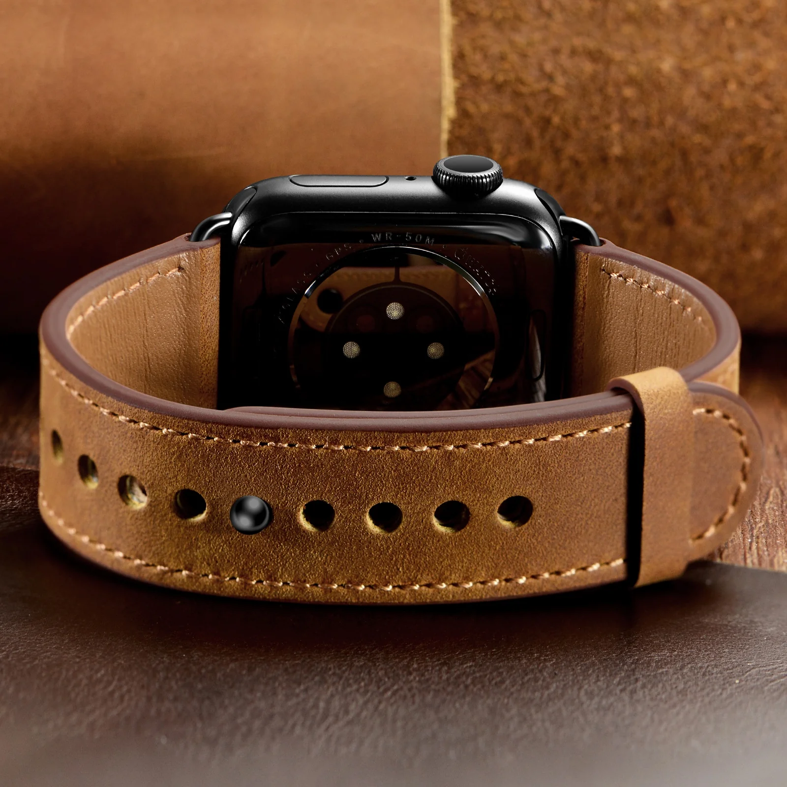 arktisband Vintage Apple Watch Lederarmband - Image 8