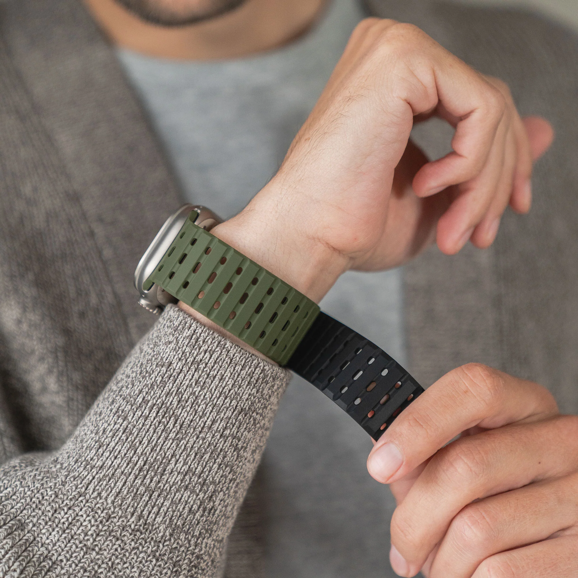 arktisband Apple Watch magnetisches Silikonarmband „Power“ - Image 21