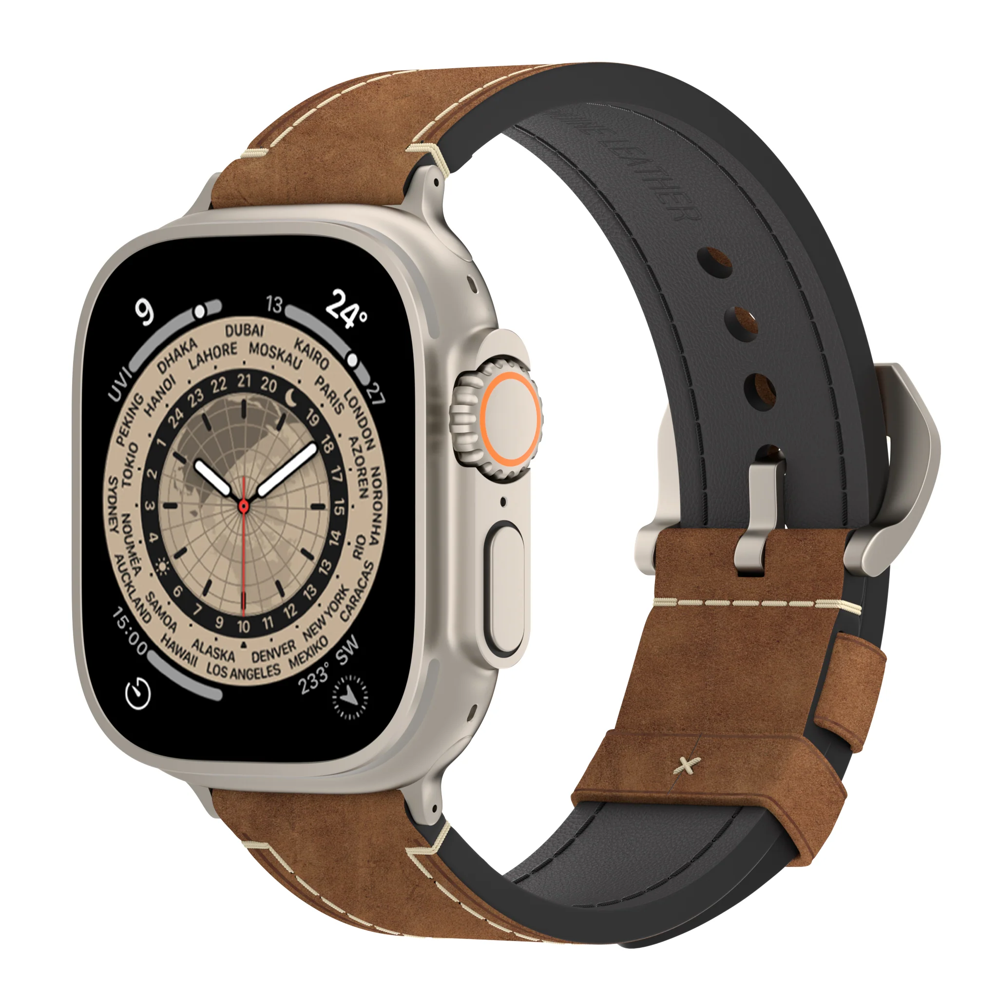 arktisband Apple Watch Ultra PALERMO GRANDE Lederarmband - Image 29