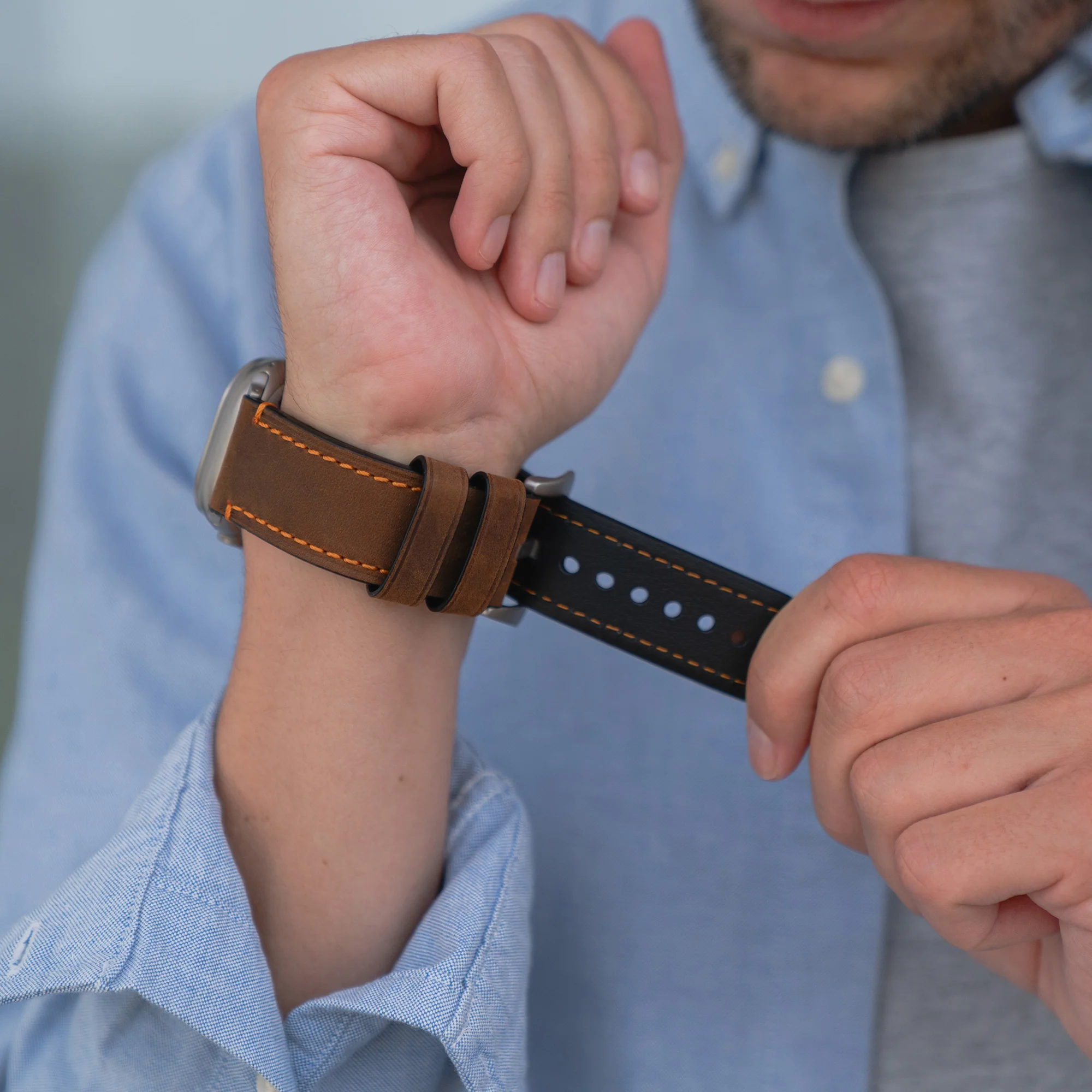 arktisband Apple Watch Ultra PALERMO GRANDE Lederarmband - Image 76