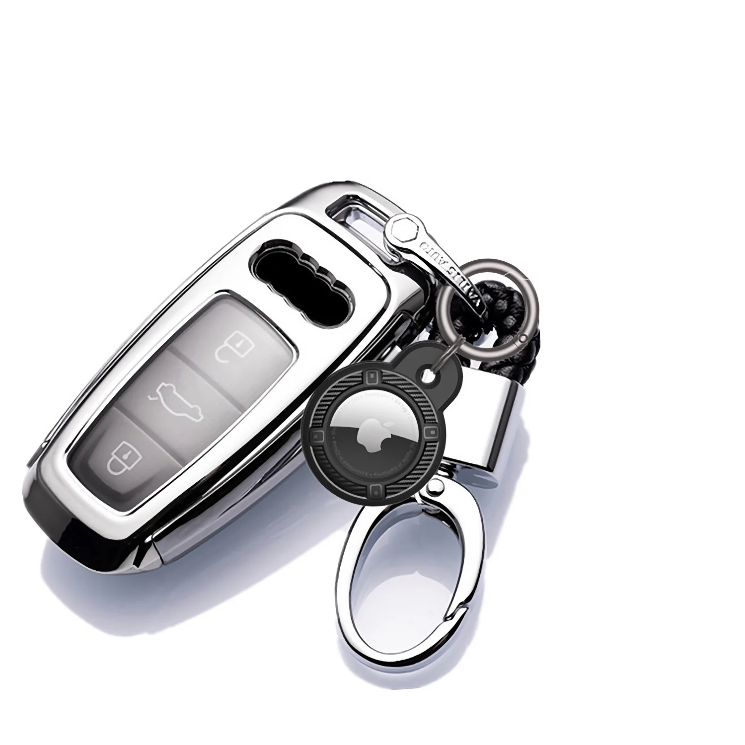ArktisPRO AirTag Carbon Style Schlüsselanhänger schwarz - Image 5