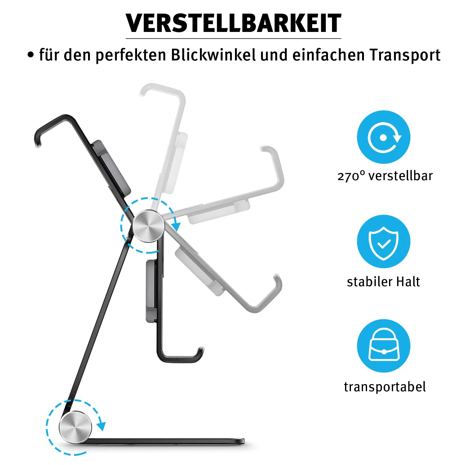 ArktisPRO Aluminum Ständer für iPhone und Apple Watch - Schwarz - Image 4
