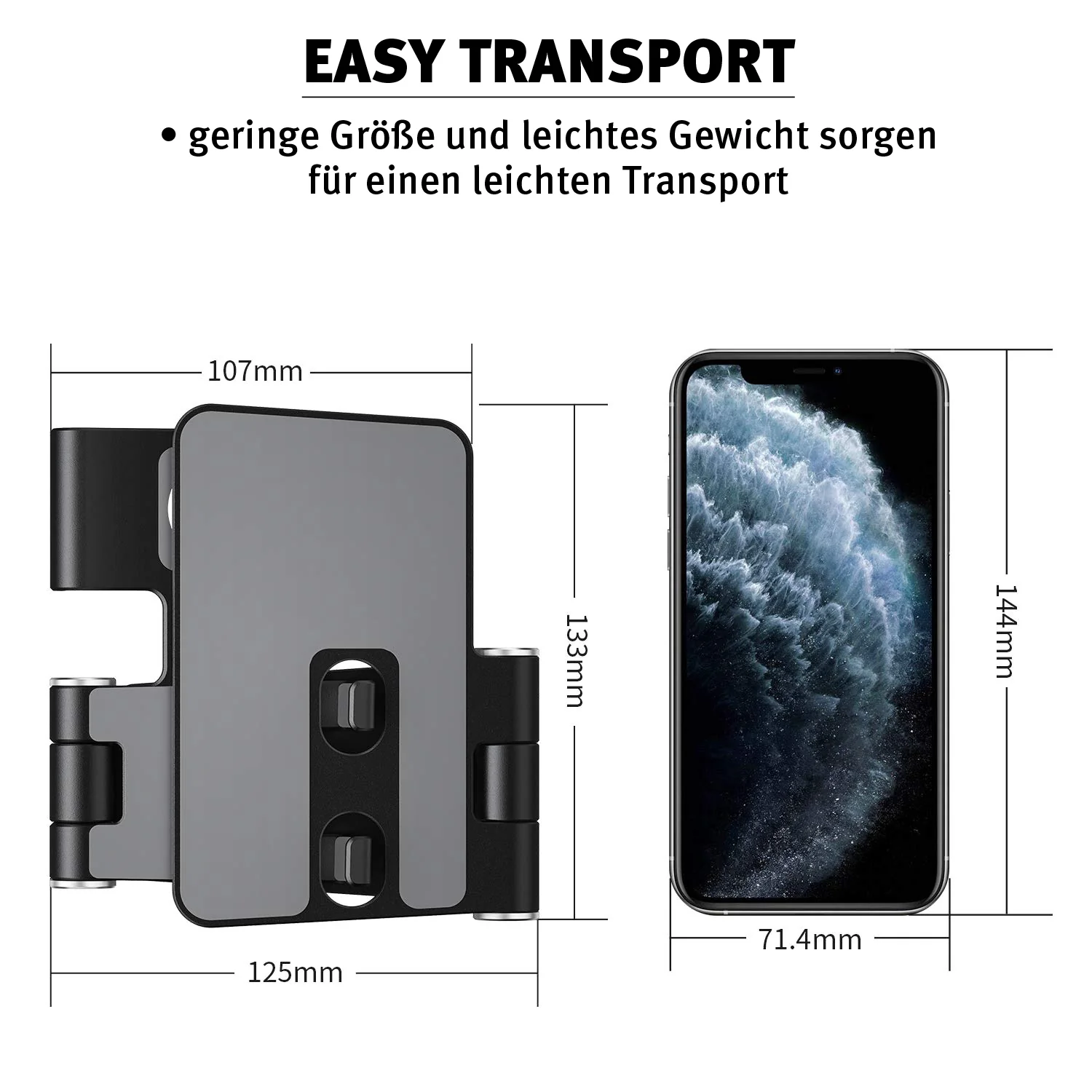 ArktisPRO Aluminum Ständer für iPhone und Apple Watch - Schwarz - Image 5