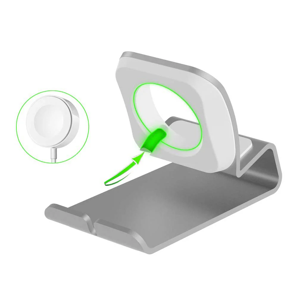 ArktisPRO Apple Watch Ladestation aus Aluminium - Silber - Image 4