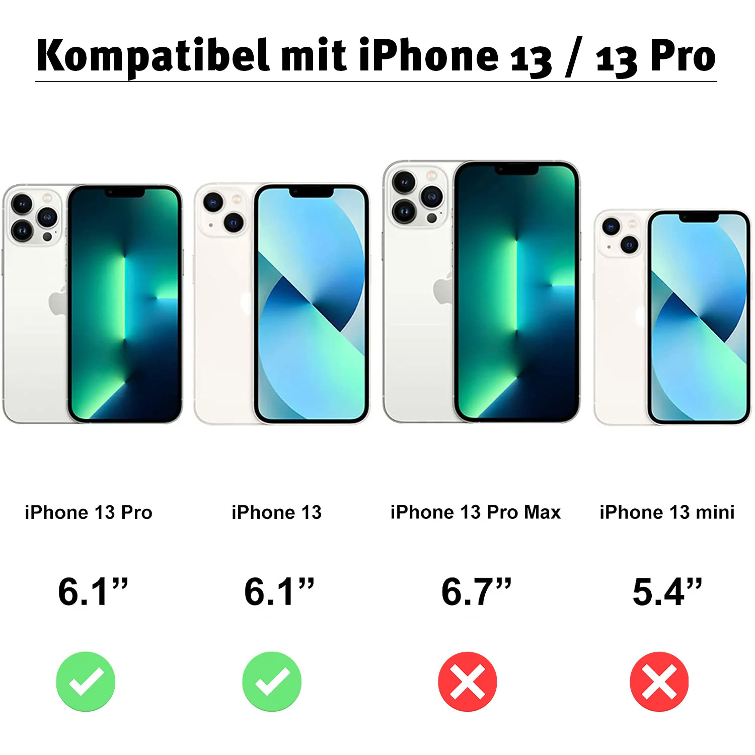 ArktisPRO iPhone 13 Pro FULL COVER Displayschutz GLAS - hüllenfreundlich - 3er Set - Image 6