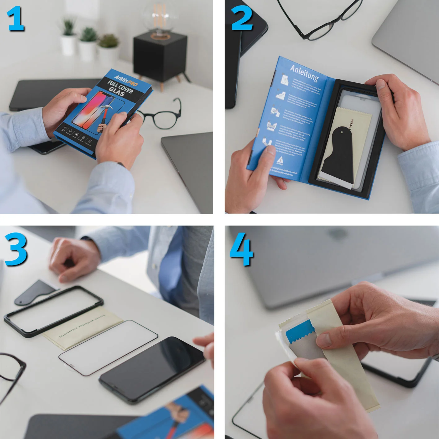 ArktisPRO iPhone 13 Pro Max FULL COVER Displayschutz GLAS - hüllenfreundlich - Image 7