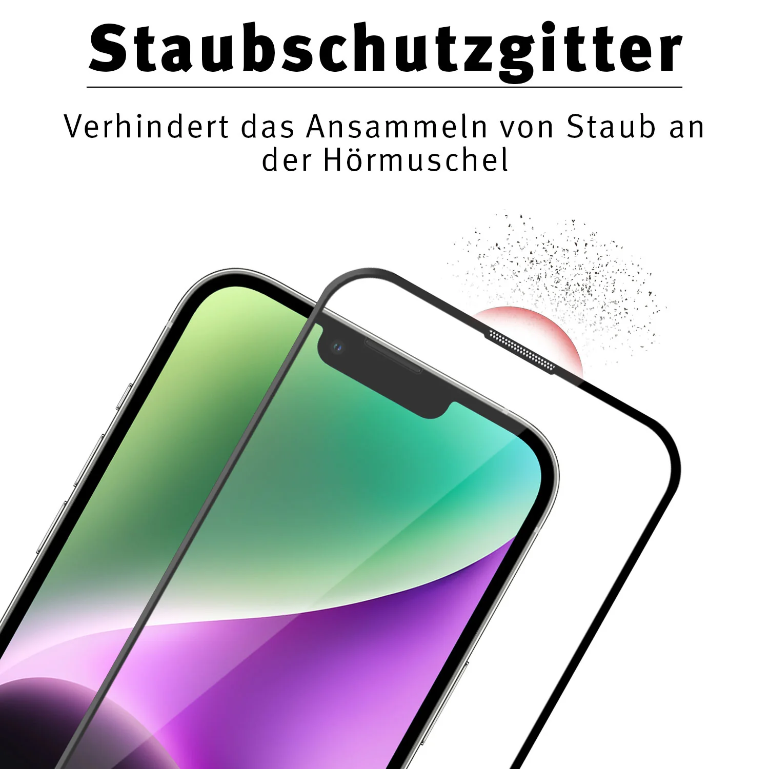 ArktisPRO iPhone 14 FULL COVER Displayschutz GLAS - hüllenfreundlich - Image 4