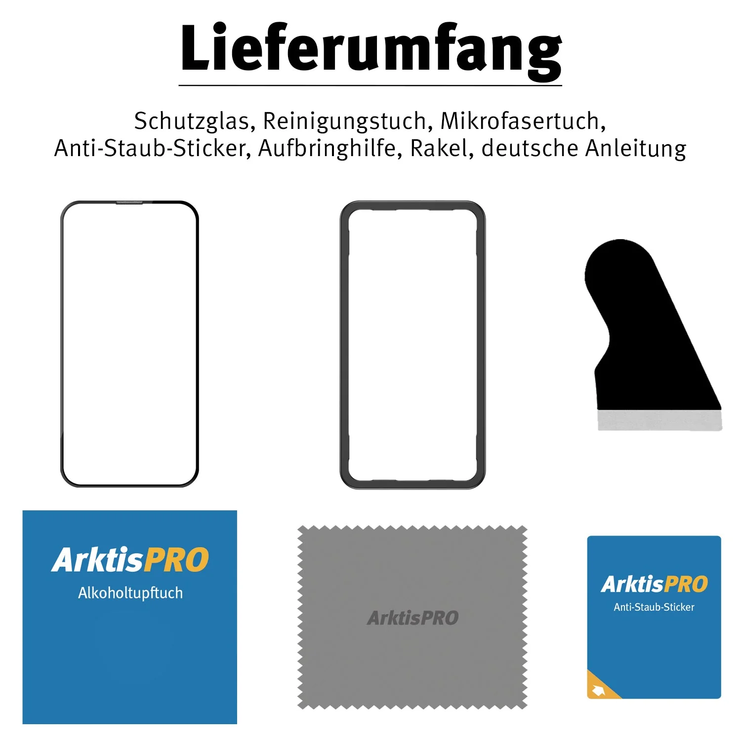ArktisPRO iPhone 15 Plus FULL COVER Displayschutz GLAS - hüllenfreundlich - Image 7