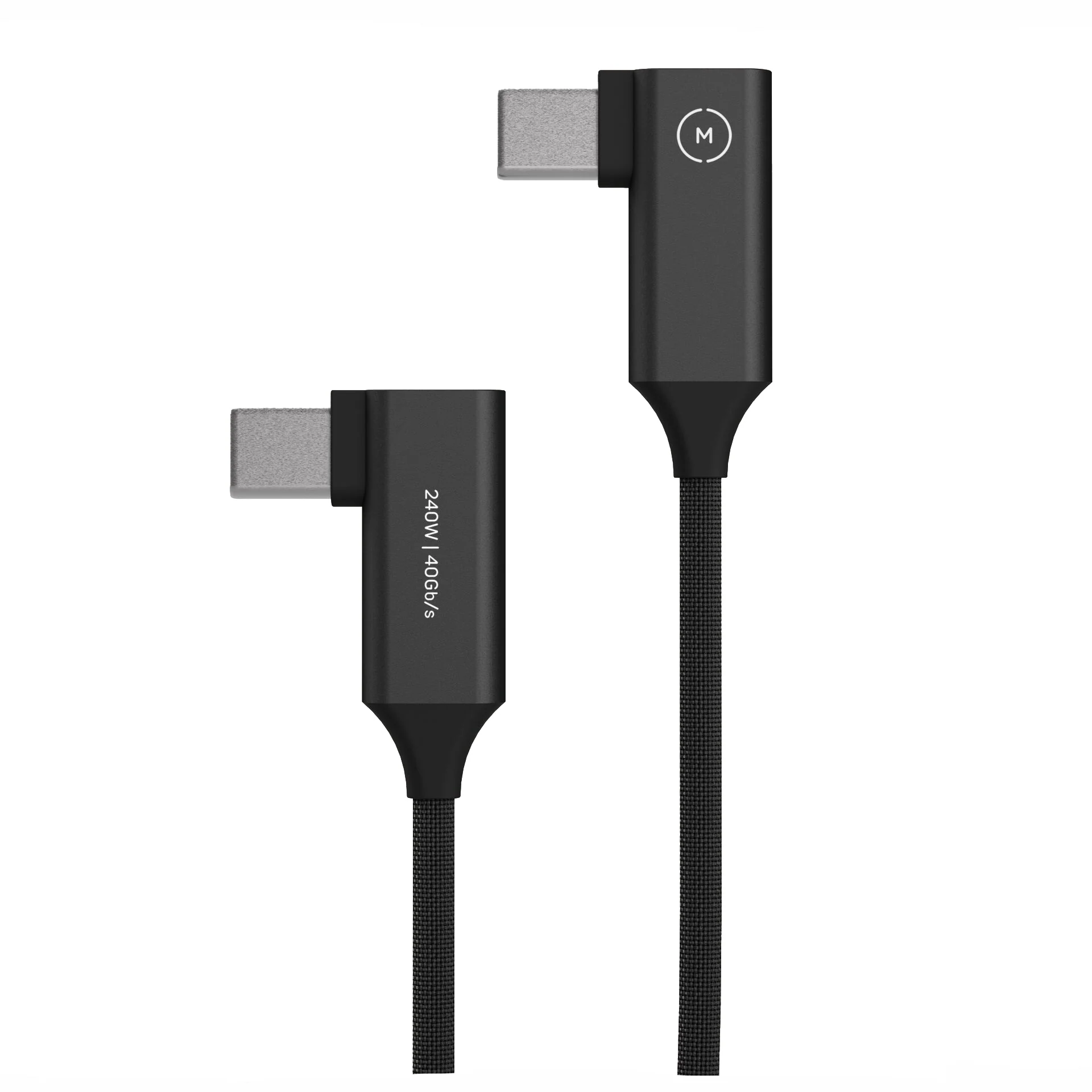 Moment Superflex Right-Angle USB-C auf USB-C Kabel 10 cm