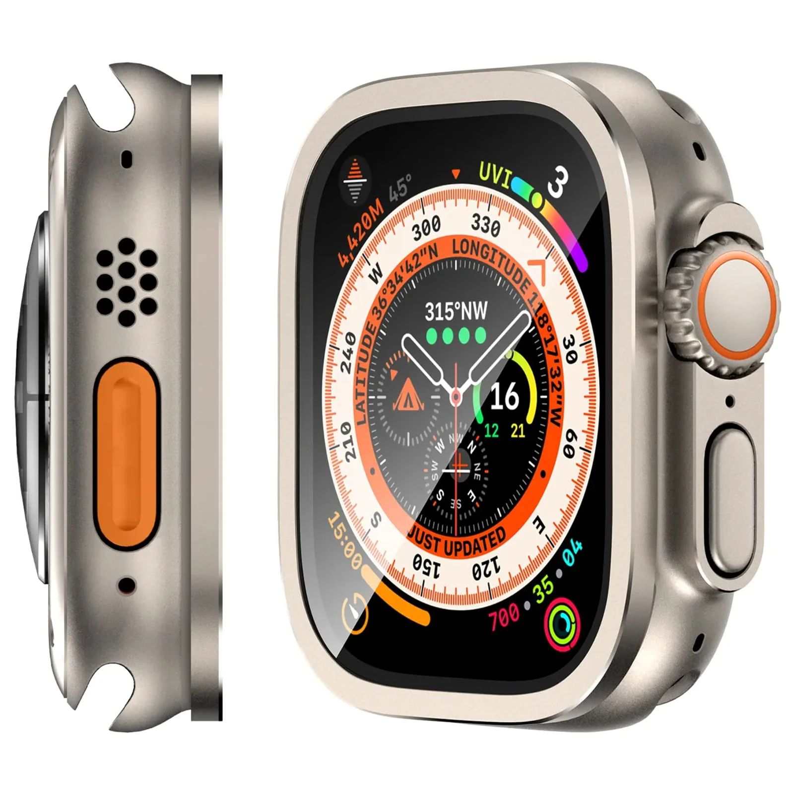 arktis ADVENTURE Displayschutz Glas für Apple Watch Ultra 49 mm - 2er Set - Image 3