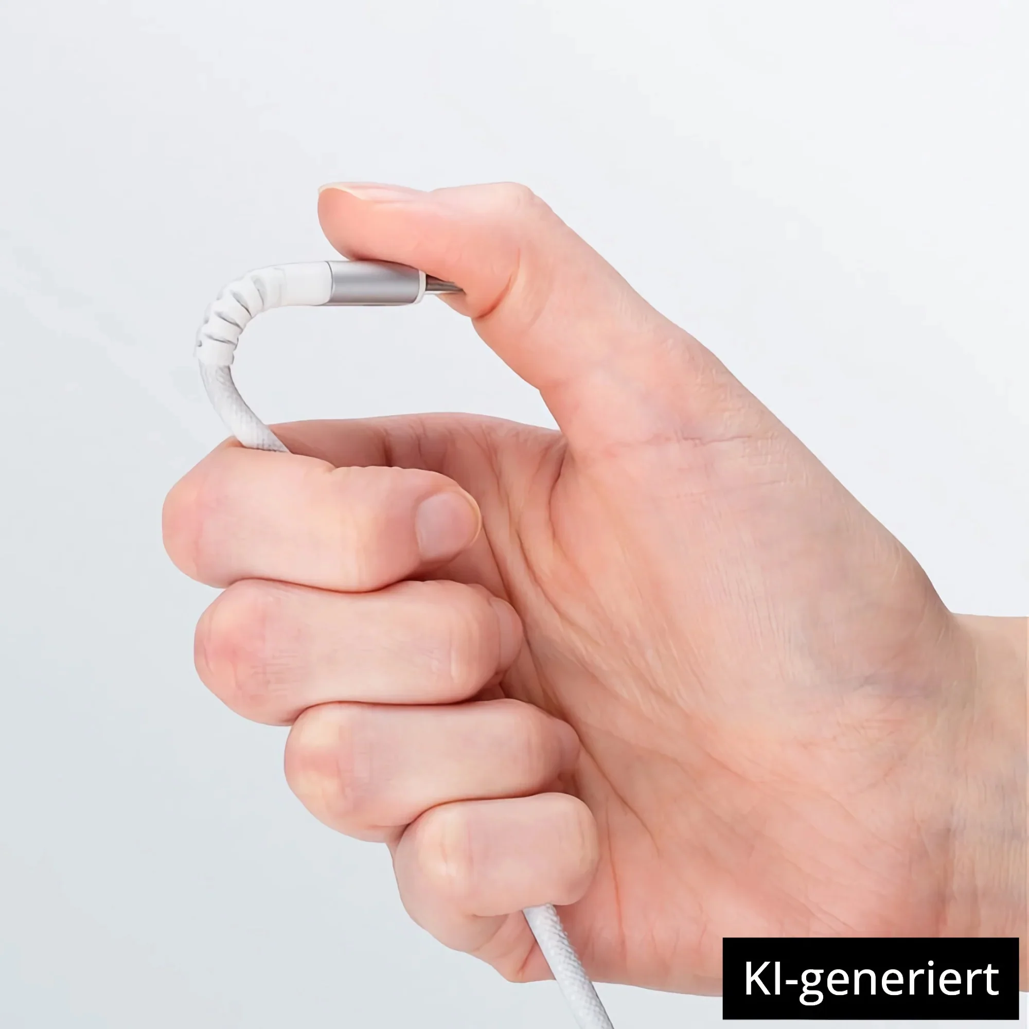 USB-C auf USB-A Kabel Textilkabel mit Metallsteckern - Image 4