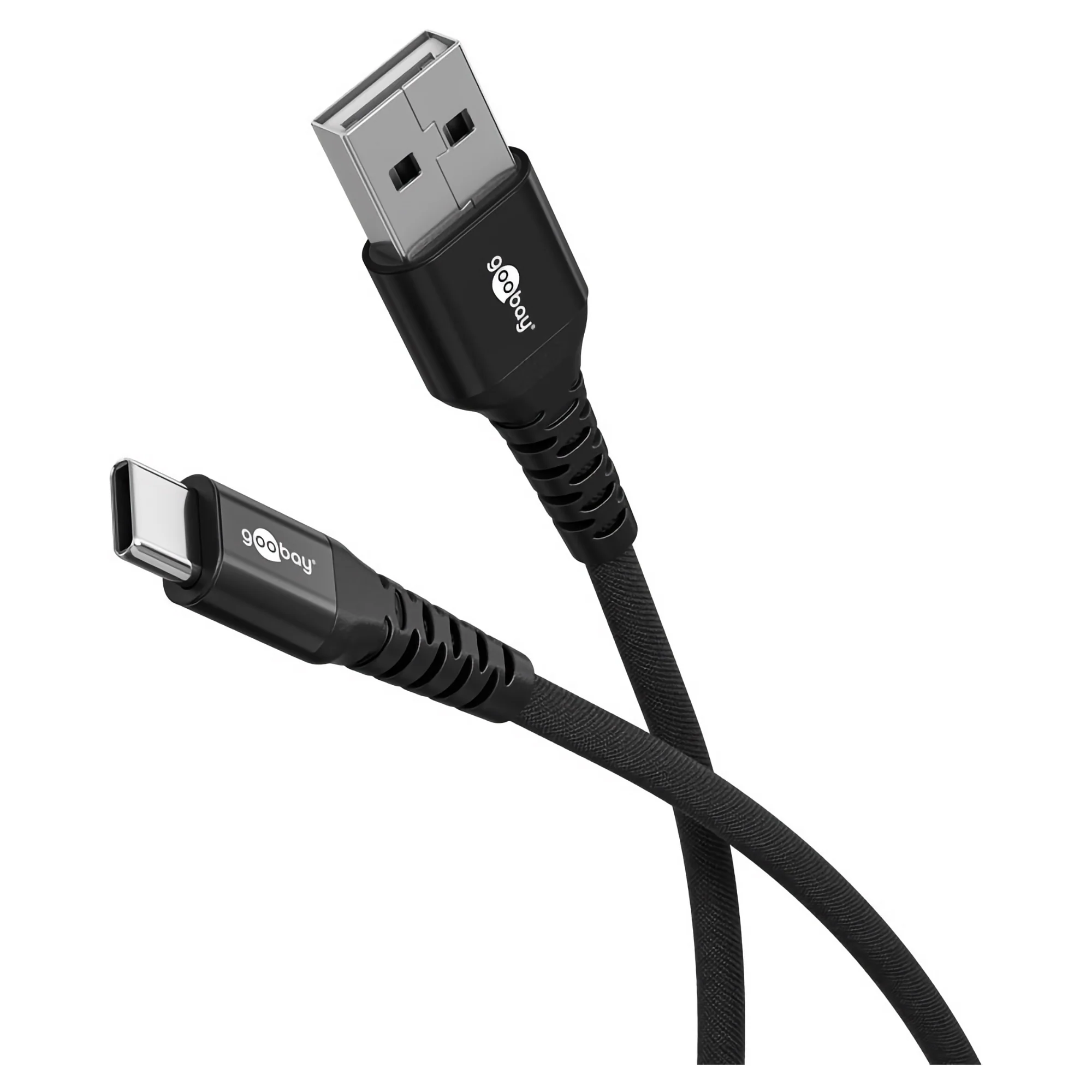USB-C auf USB-A Kabel Textilkabel mit Metallsteckern - Image 7