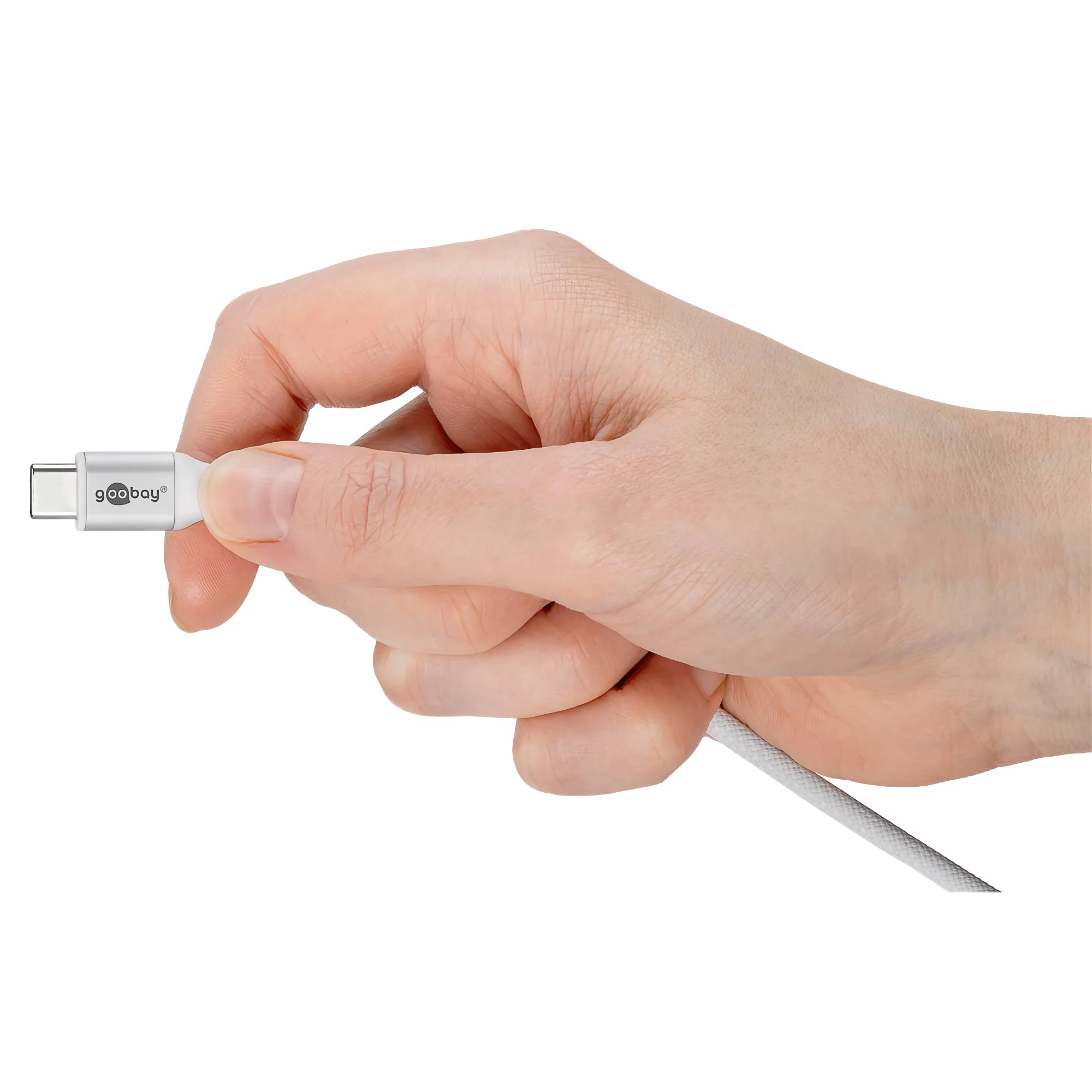 USB-C auf USB-C Kabel Textilkabel mit Metallsteckern - Image 4