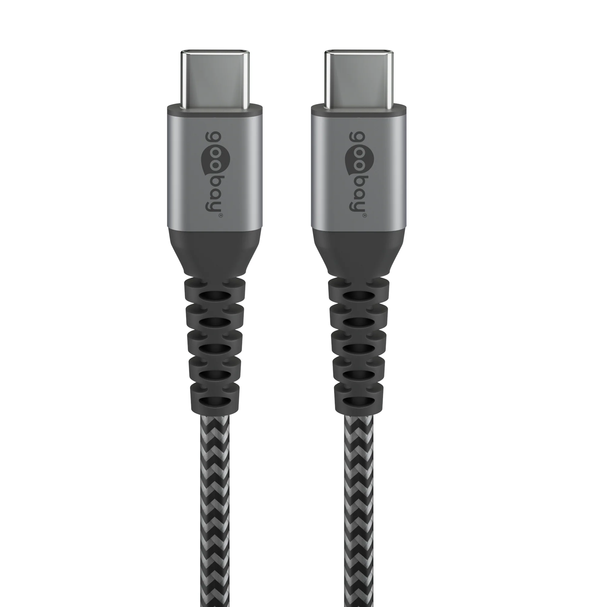 USB-C auf USB-C Kabel Textilkabel mit Metallsteckern - Image 6