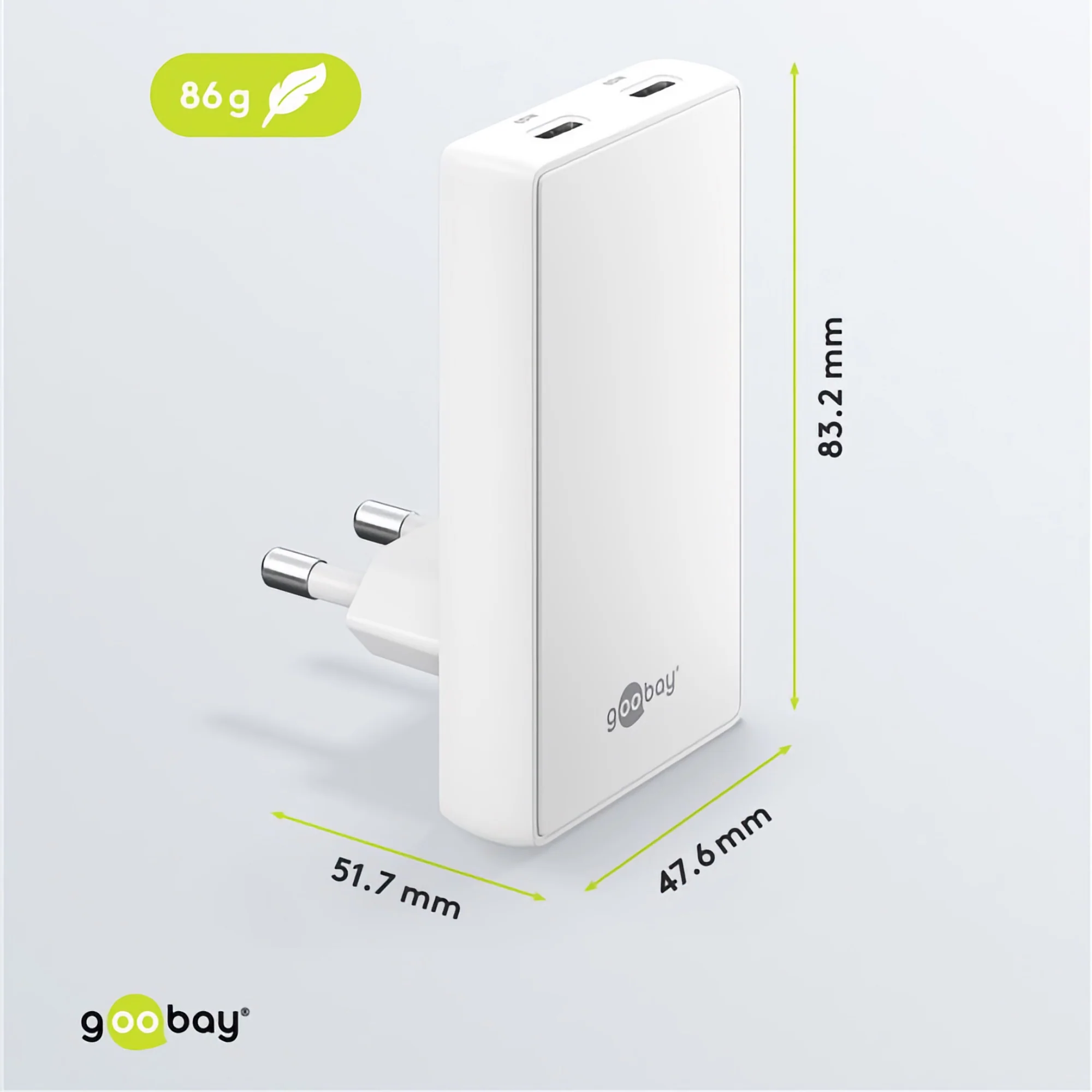 USB-C Dual-Schnellladegerät 90° Flat 45 W - Image 3